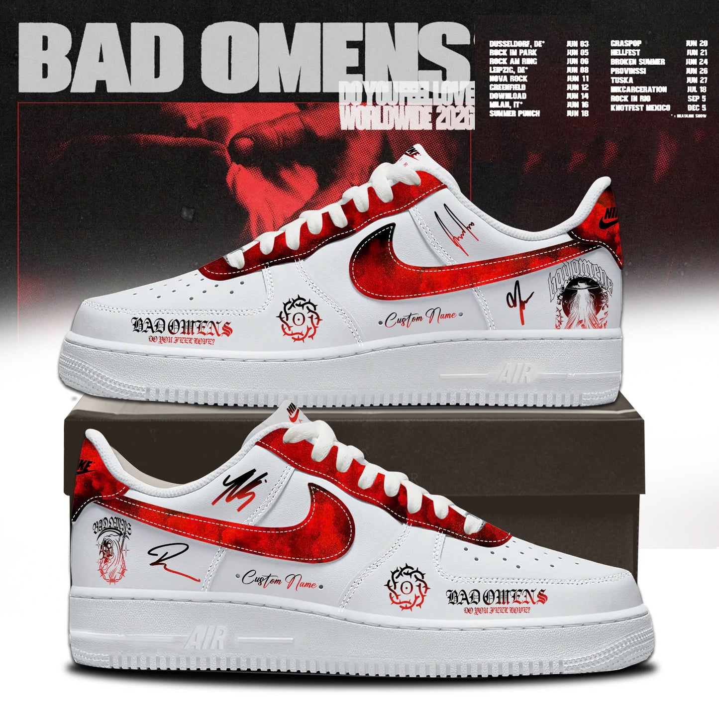 _ BO ” Do You Feel Love ” Worldwide 2026 Tour Limited Edition AF1 Sneakers
