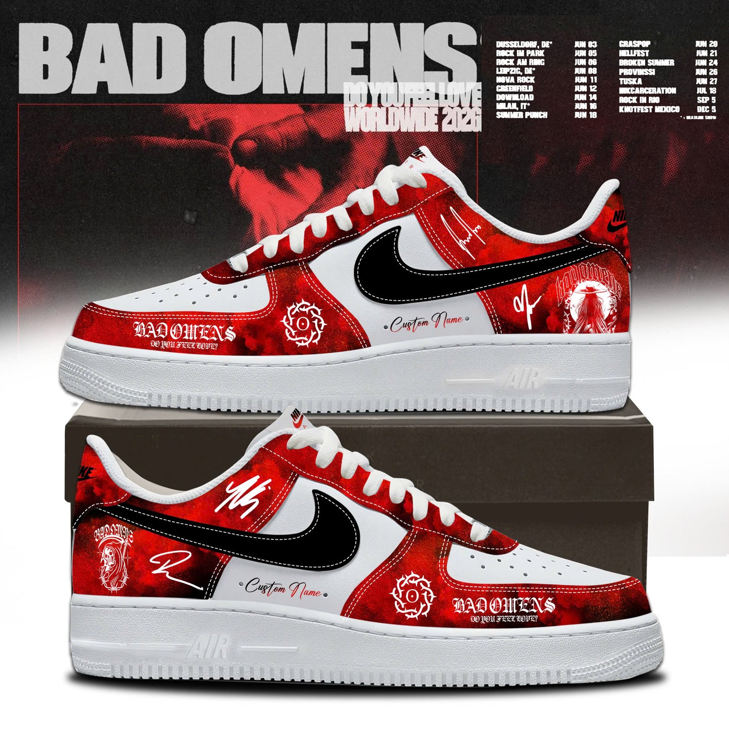 _ BO ” Do You Feel Love ” Worldwide 2026 Tour Limited Edition AF1 Sneakers