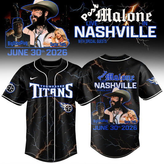 _Post Malone Live in Nashville 2026 Baseball Jersey