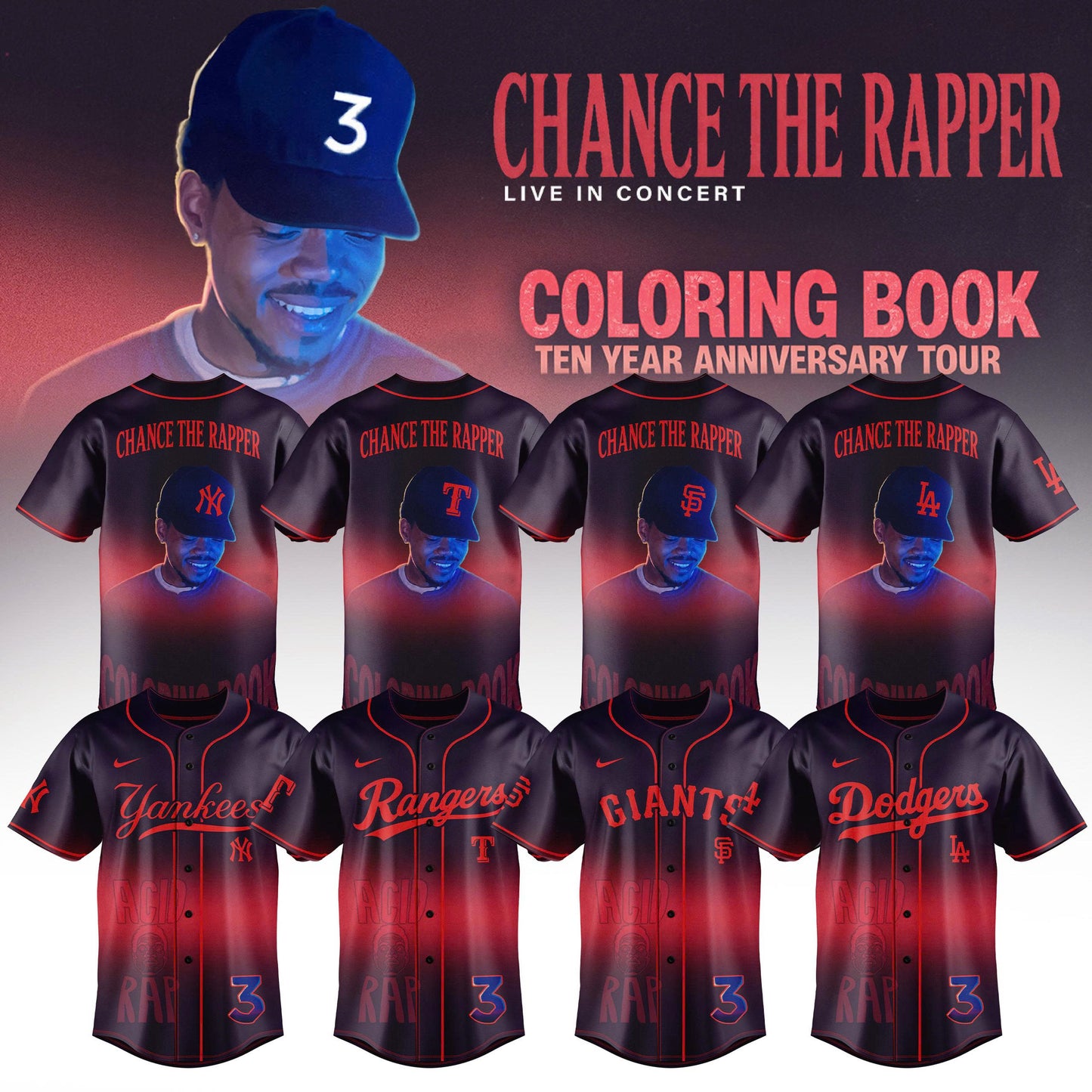 _CHANCE THE RAPPER — COLORING BOOK COLLECTION ALL TEAM BASEBALL