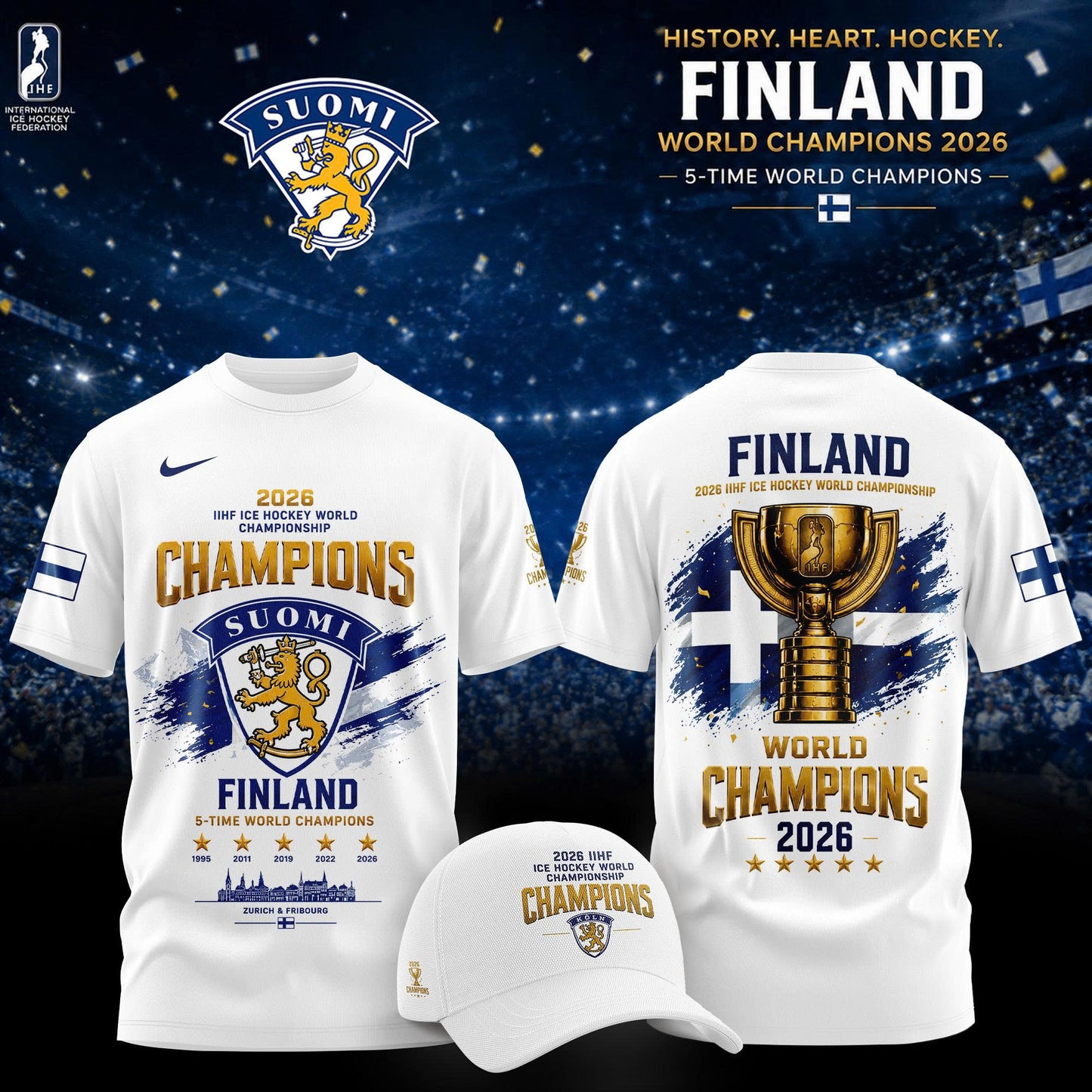.Finland Hockey World Champions 2026 🇫🇮🏆