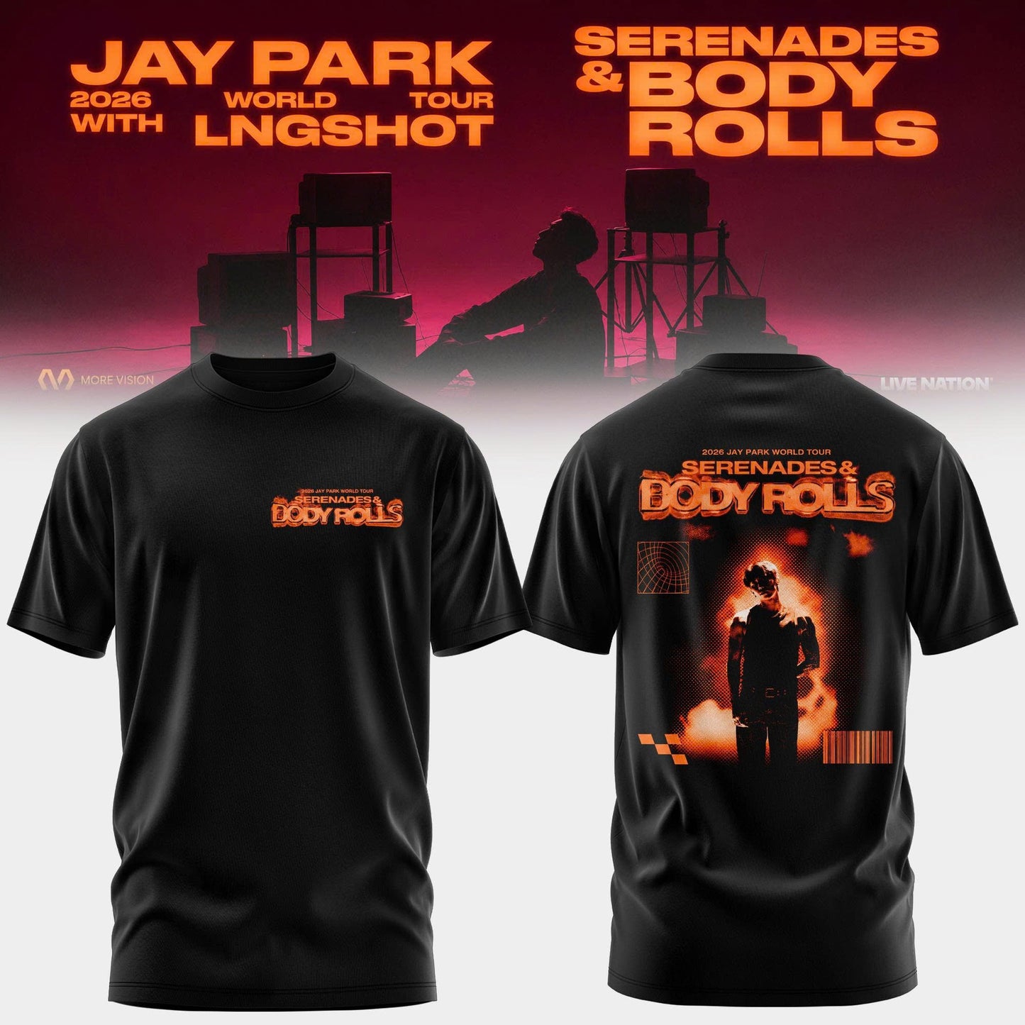 JAY PARK & LNGSHOT – 2026 World Tour ‘Serenades & Body Rolls’ Limited T-Shirt
