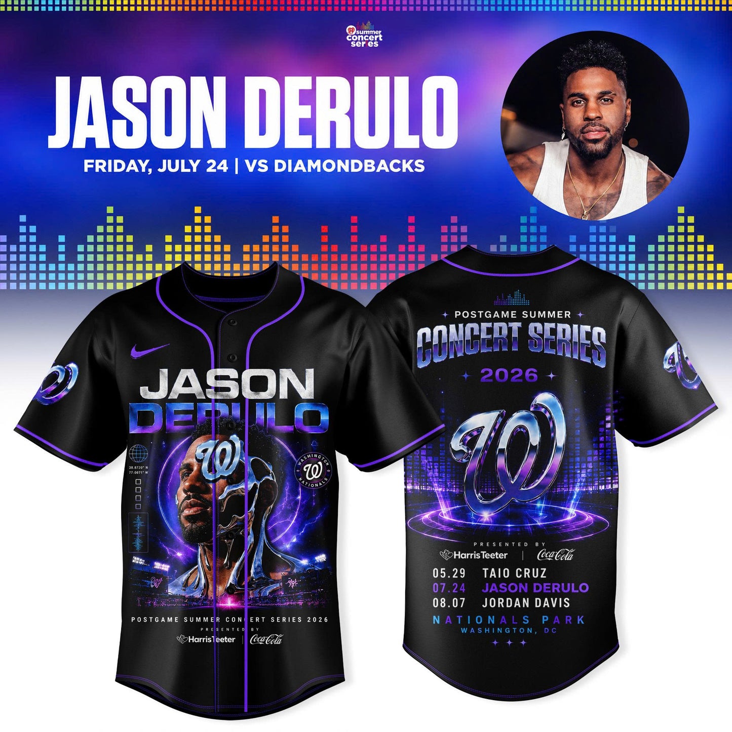 _JASON DERULO x WASHINGTON NATIONALS – SUMMER CONCERT SERIES JERSEY