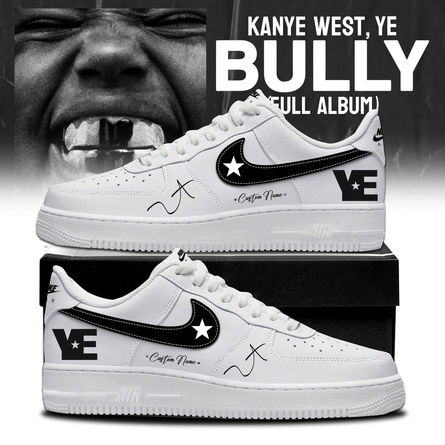 Ye 2026 Signature Limited Edition AF1 Sneakers