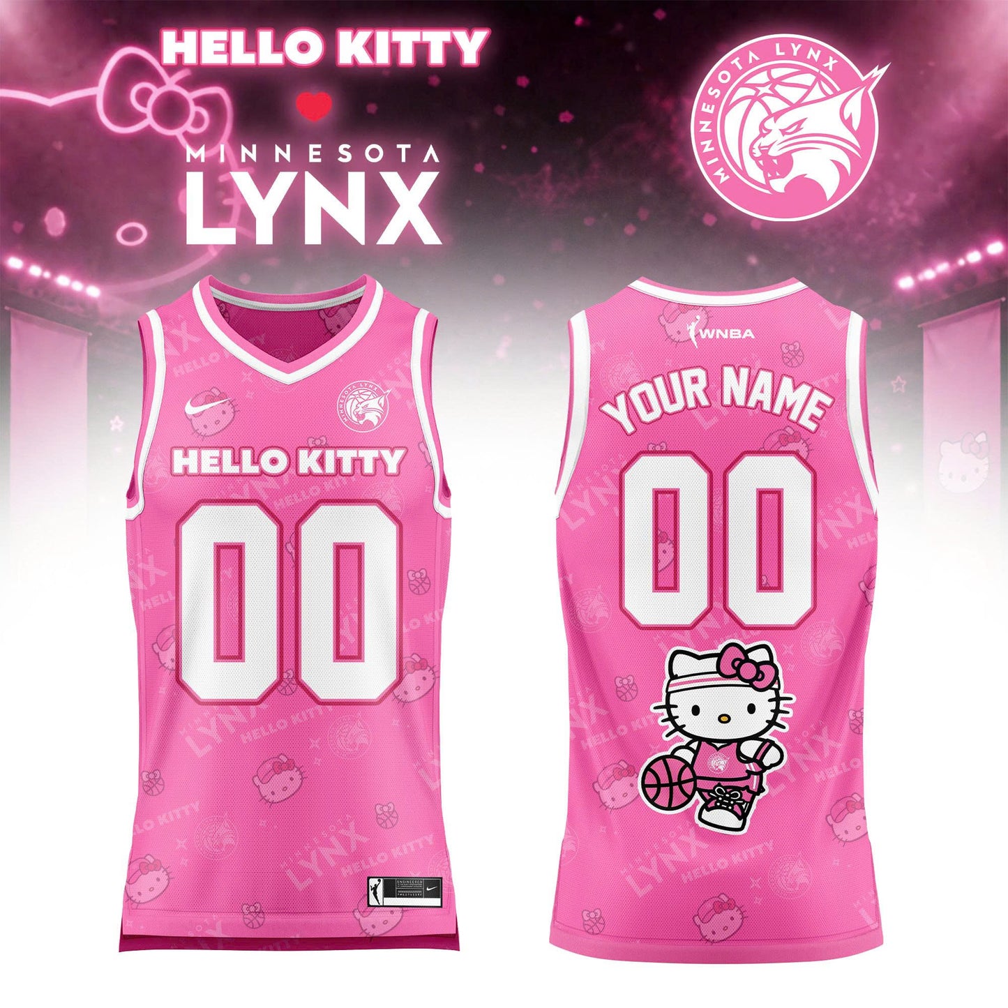 WNBA x Hello Kitty Game Day 2026 Limited Edition Basketball Jersey