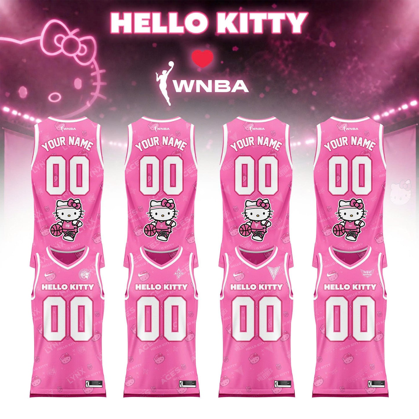 WNBA x Hello Kitty Game Day 2026 Limited Edition Basketball Jersey