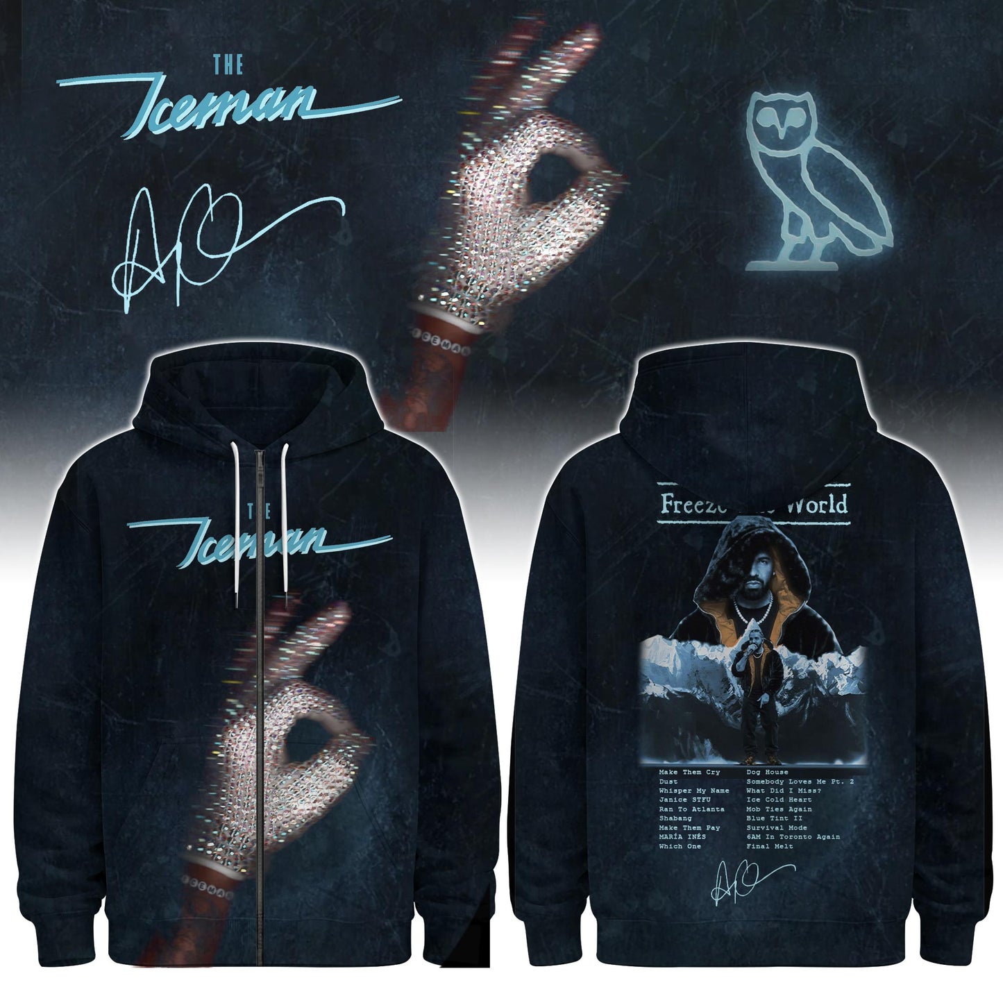 _Drake Special The Iceman Album 2026 Limited Edition Zip Hoodie
