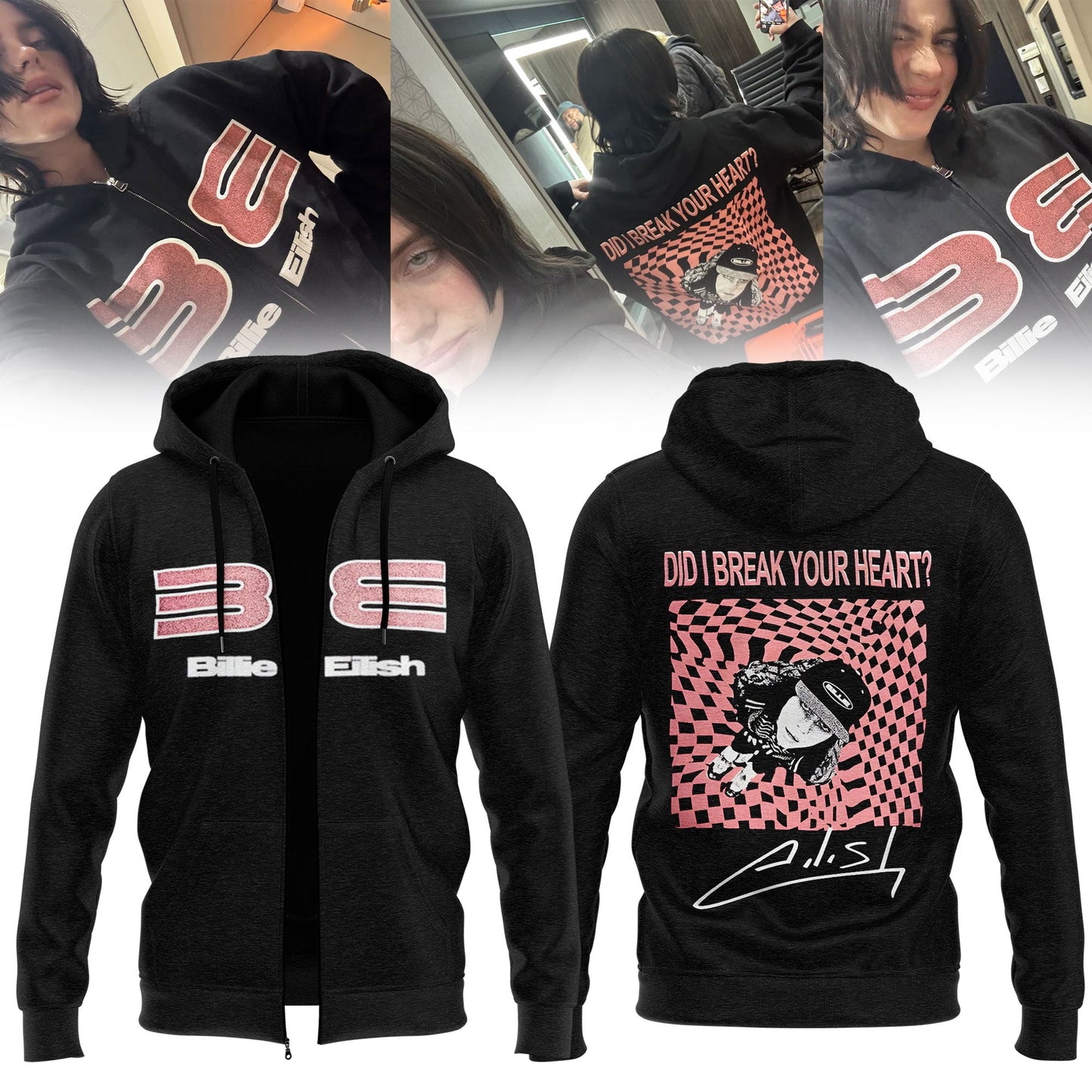 Billie Eilish Hit Me Hard and Soft: The Tour ZipHoodie
